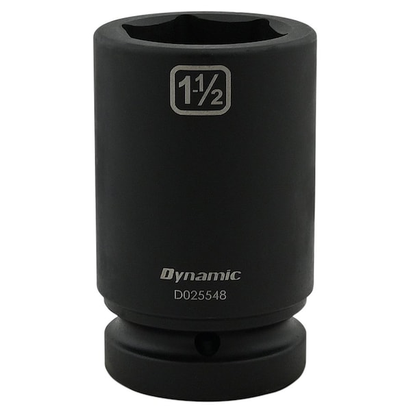 1" Drive Deep Socket, Black Phosphate, Tools 1-1/2" X 1" Drive, 6 Point Deep Length
